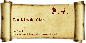 Martinak Atos névjegykártya